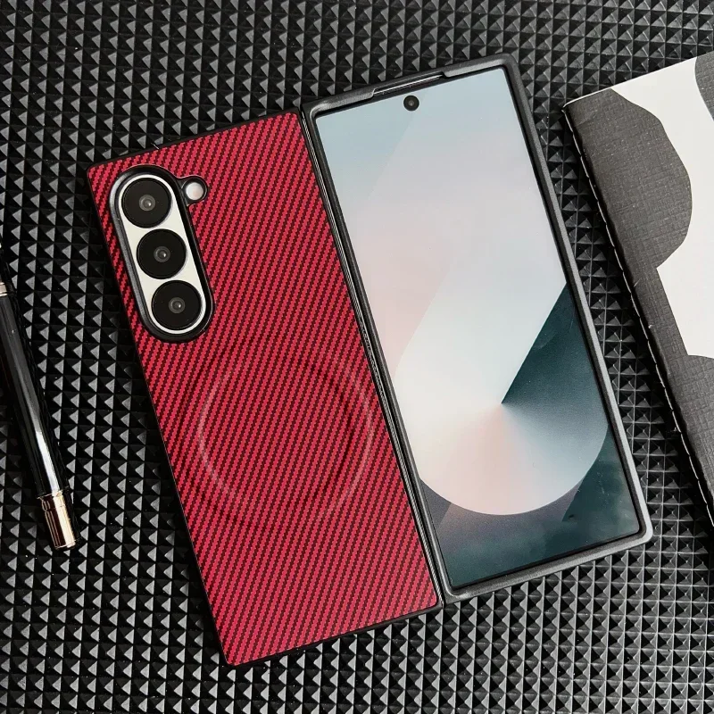 (vermelho, Galaxy Z Fold6) Capa Magnética Ultrafina Com Suporte Para Carregamento Sem Fio Magsafe