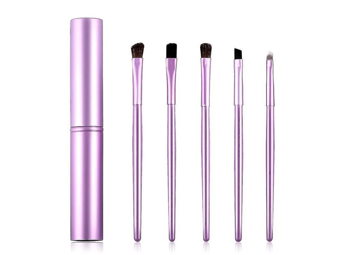 Conjunto De Pincéis De Sombra De Olhos Portátil, Pincéis Avançados De Maquiagem Para Olhos, 5 Peças