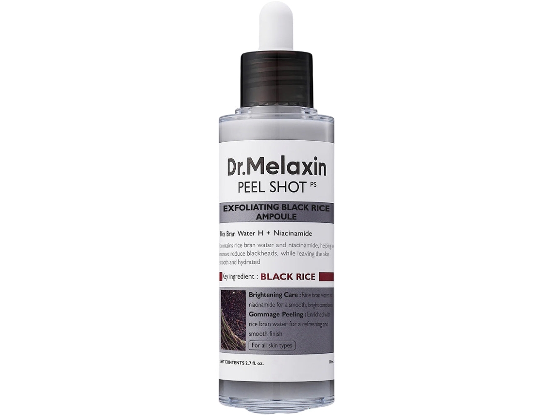 Peel Shot Ampoule Esfoliante com Arroz Preto e Carvão, 80 Ml DR.MELAXIN