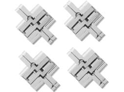 Conjunto De 4 Mini Dobradiças Ocultas Para Caixas, Em Liga Zinco,