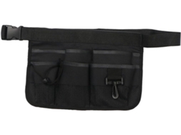 Bolsa De Cintura Para Jardinagem Em Tecido Oxford Preto, Resistente E Ajustável, Com Vários Bolsos Impermeáveis Para