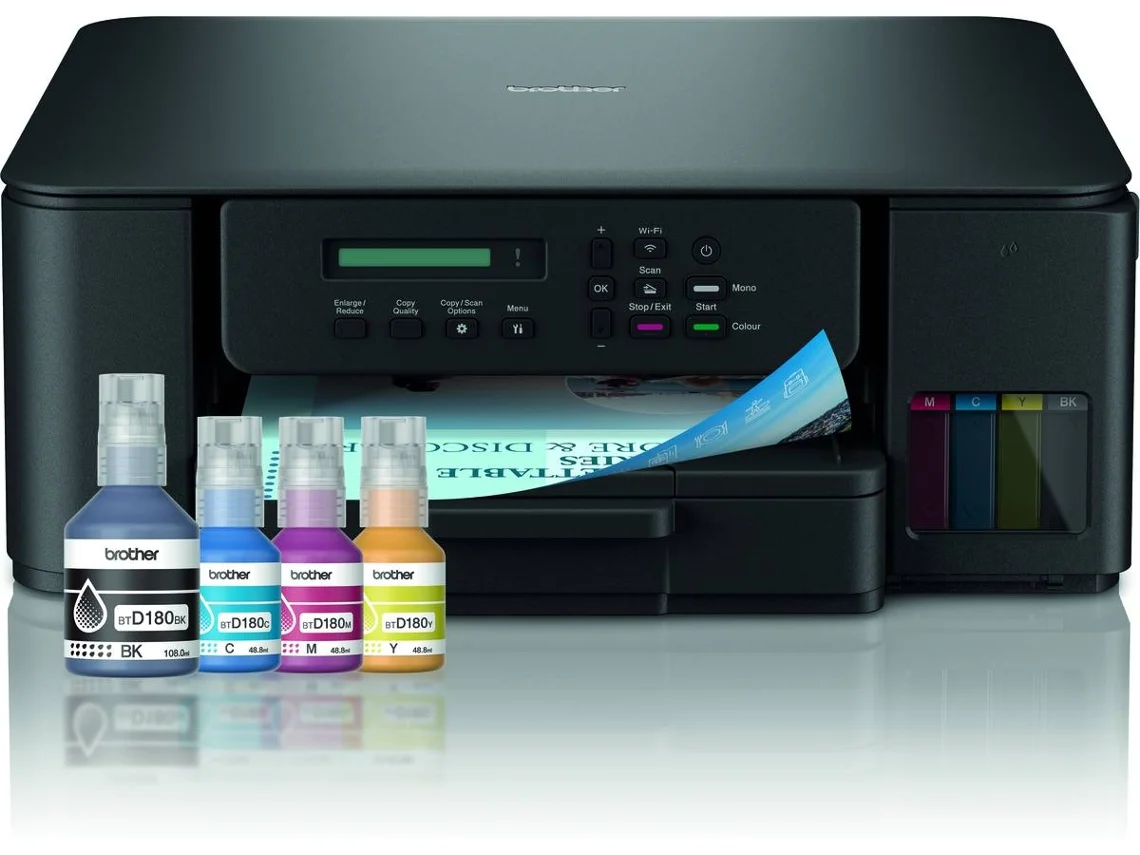 Impressora BROTHER TANKBENEFIT DCP-T580DW (Multifunções - Jato de Tinta - Wifi e Duplex)