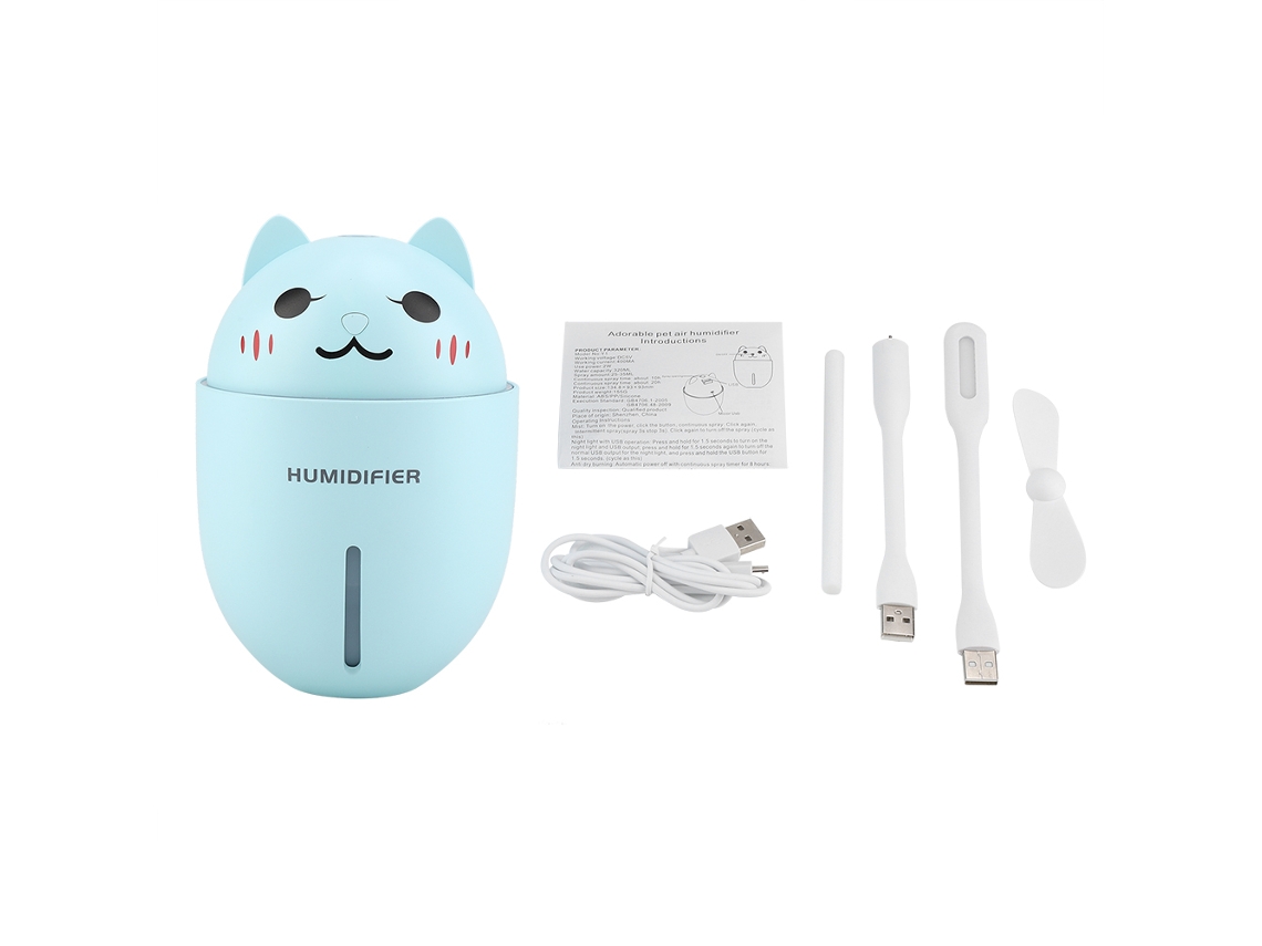 Humidificador Difusor de Aroma, Ultrassônico, 100ml, Luz Noturna, Óleos Essenciais | S/MARCA