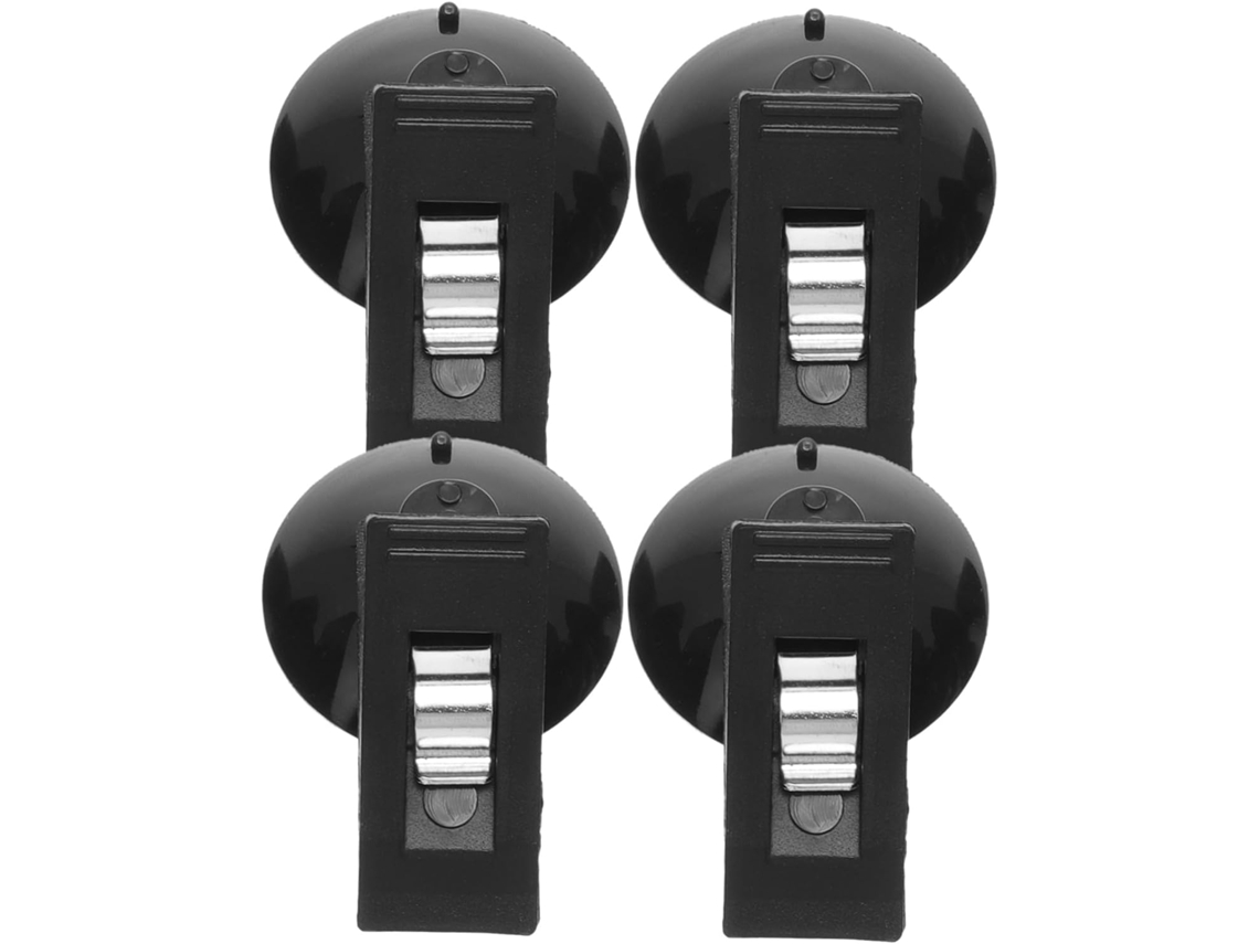 Conjunto de 4 clipes de ventosa transparentes Sewroro para carro, Prancheta portátil em ABS, design simples e criativo, ideal para