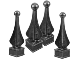 Conjunto de 4 Ponteiras Forjadas para Decoração de Cercas em Estilo Europeu, Ideais para Jardins, Quintais e Gramados. SFUSHOS