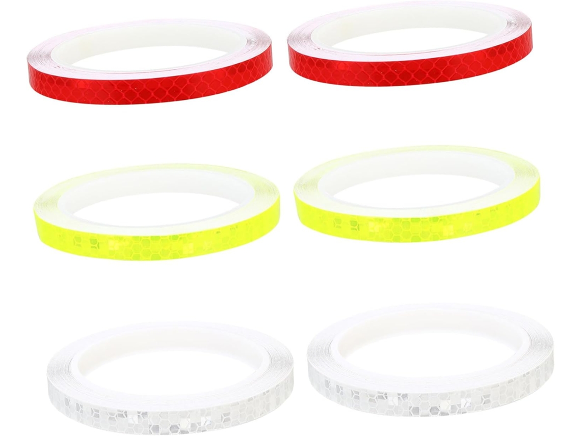 Adesivos Refletivos Em Pet, 6 Rolos, Para Espelho Retrovisor, Cores Vibrantes.