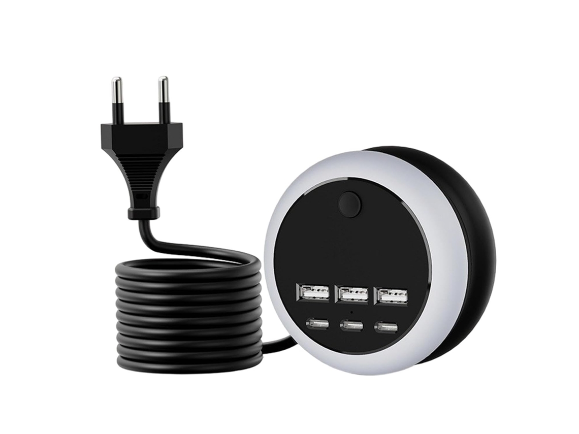 Estação De Carregamento Usb Multiponto Retrátil