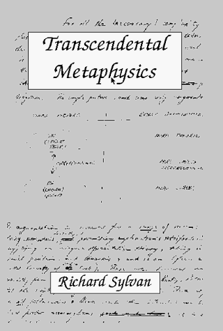 Livro Transcendental Metaphysics de Richard Sylvan (Inglês)