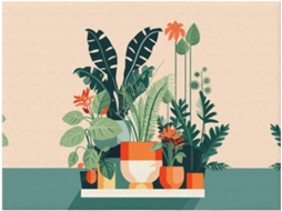 Manta de Flanela Ultramacia Phayah com Estampa Plantinha Verde em Desenho Animado Ideal para Sofá Cama Sala Es