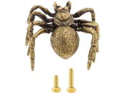 Puxador De Gaveta E Armário Em Latão Com Design Inovador Formato Aranha, Fácil De Instalar Estilo Retrô Superfícies