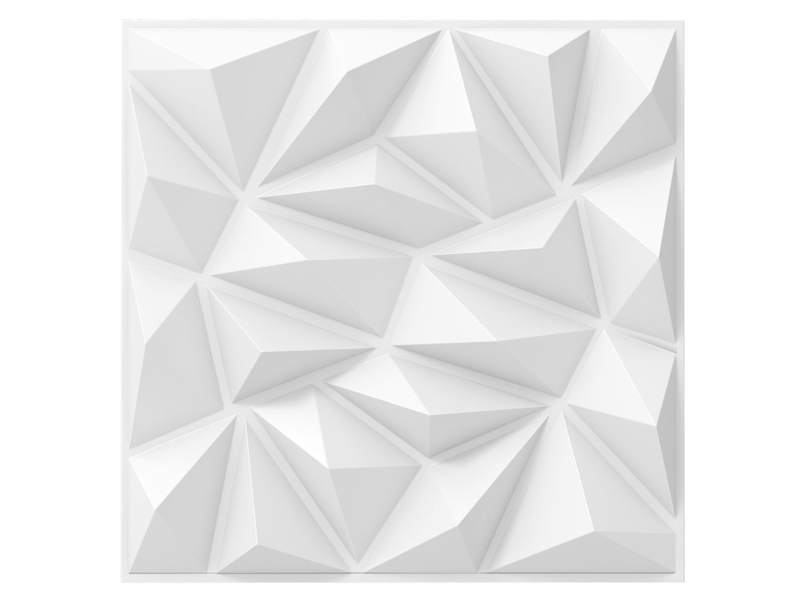 Tipo de Produto: Painéis de Parede 3d Padrão Diamante 50x50 Cm Cobertura 10 M² NORTHIX