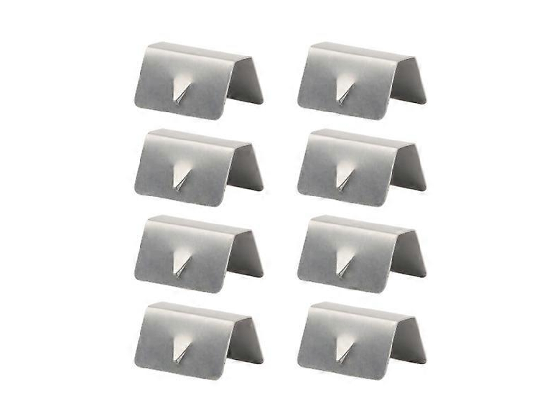 8 Peças Clips Defletores Vento Chuva Aço Inoxidável Compatíveis Heko G3 Sned Clip Prata 2x1,05cm Plata