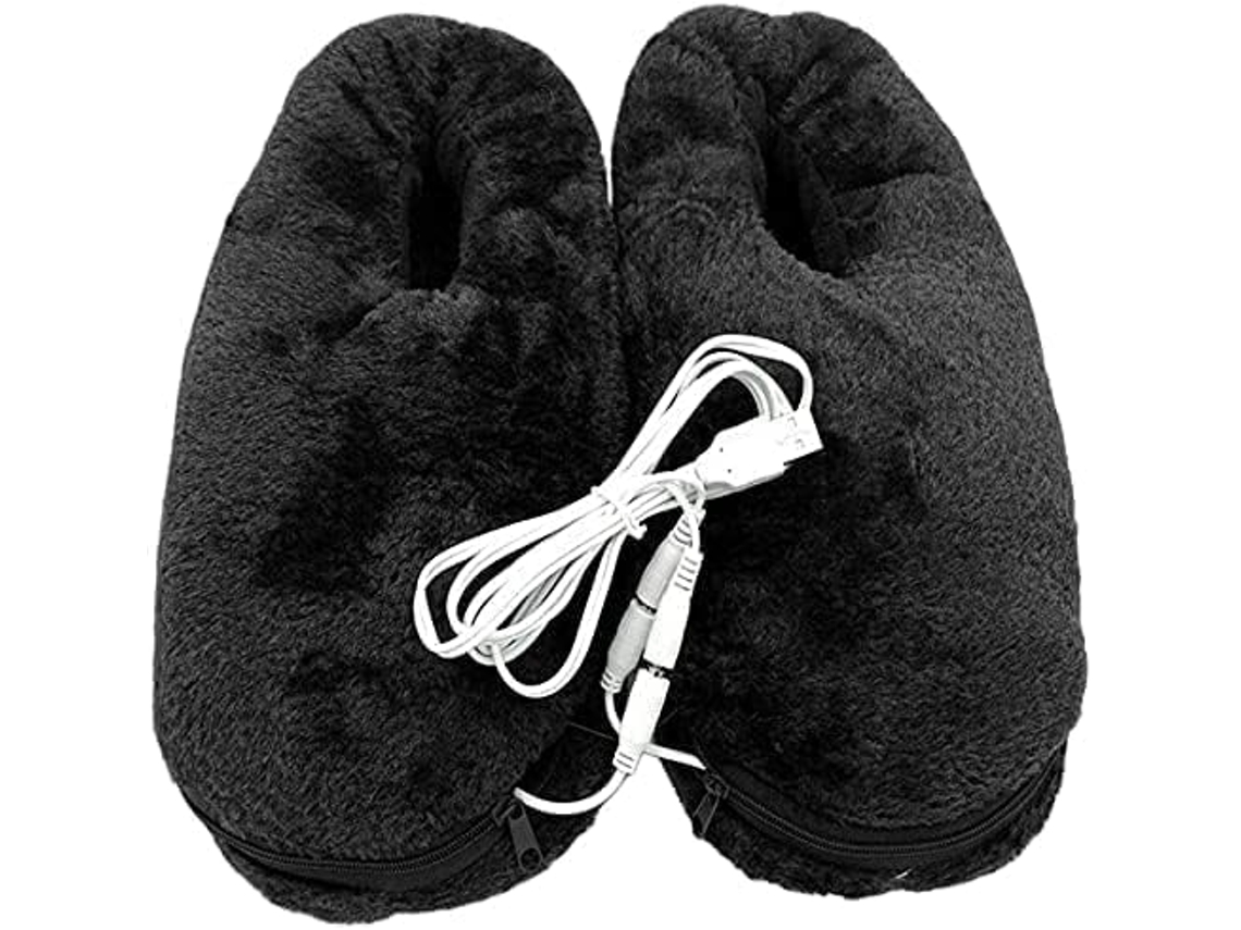 Pantufas Aquecidas Usb Para Inverno, Chinelos Pelúcia Aquecedores De Pés Igvtrade
