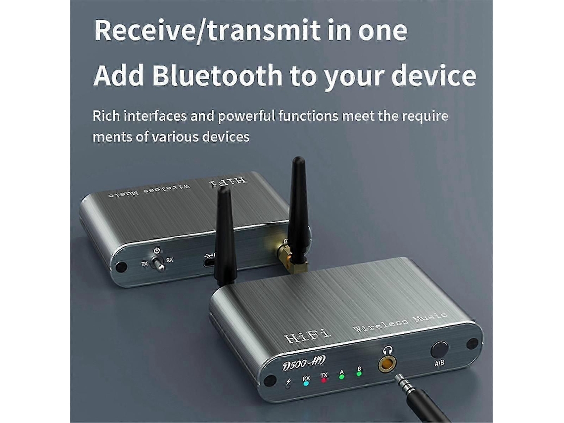 Receptor E Transmissor Sem Fio Bluetooth Hi-fi 2 Em 1 Com Suporte Para Viva-voz (um Ou Dois) - Hd/ll
