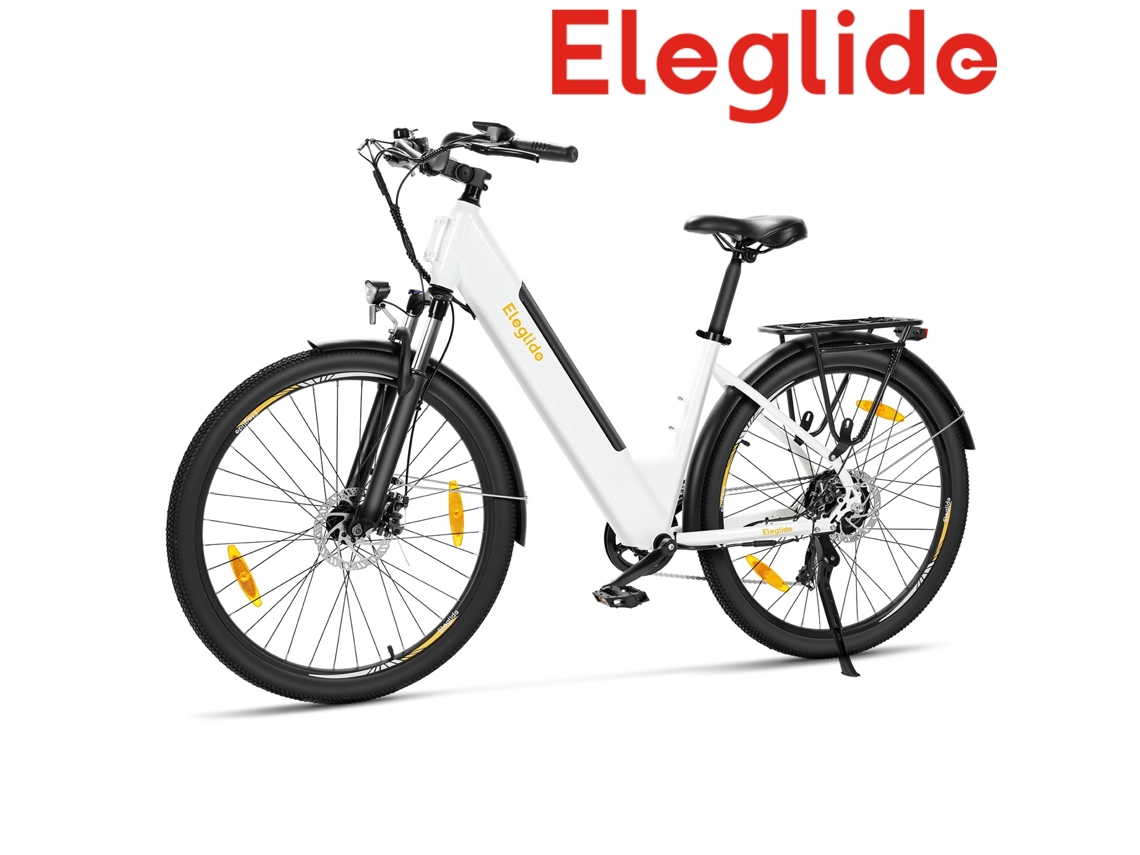 Bicicleta Elétrica Eleglide T1 St 27.5'' 250w (450w Pico) Até 100km Bateria Removível Shimano 7 Velocidades Quadro Rebaixado Branca
