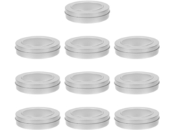 Caixas Redondas De Lata, Duráveis E Com Acabamento Elegante, Para Biscoitos E Doces, Pacote Com 10 Unidades, Ideais Para