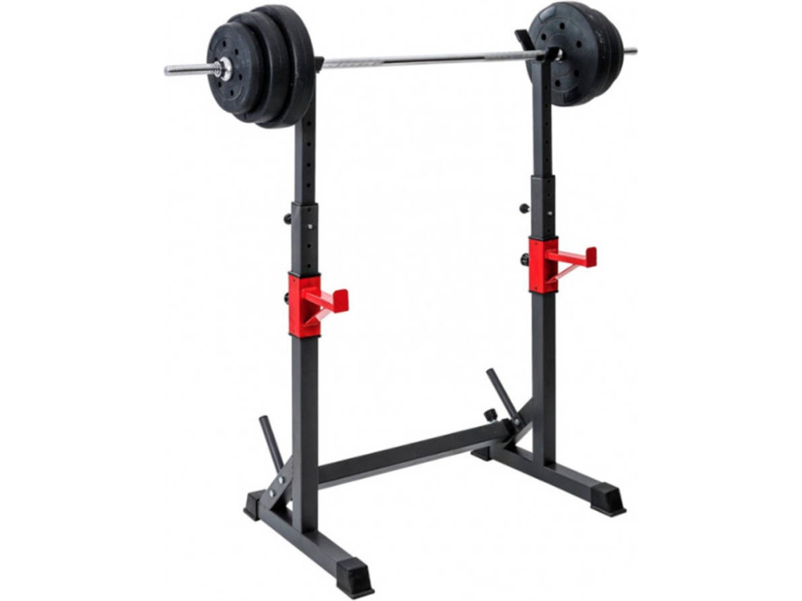 Suporte ajustável FITNESS TECH  Rack de Agachamento Preto