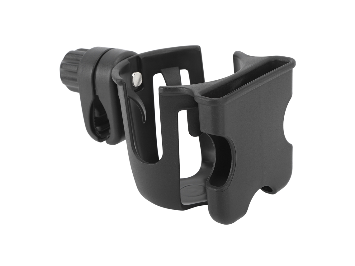 Suporte Para Celular E Copo 2 Em 1 Para Carrinho De Bebê, Preto, Multifuncional E Universal.