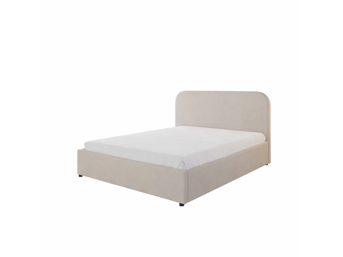 Houston Cama Com Caixa De Armazenamento 140x190cm Veludo Bege