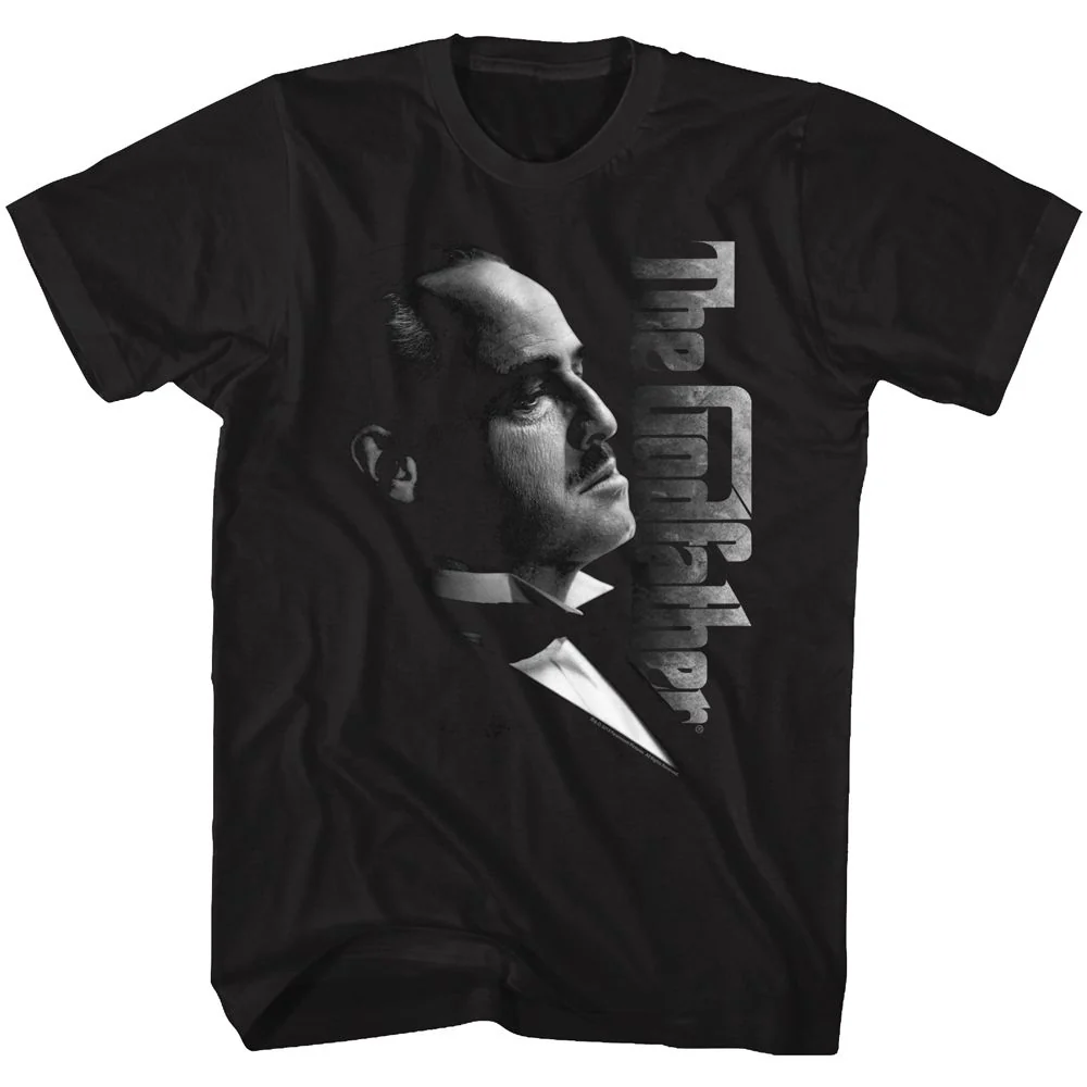 Unisex Adult T-shirt Rockinstone Godfather Profilin Black Sizexl