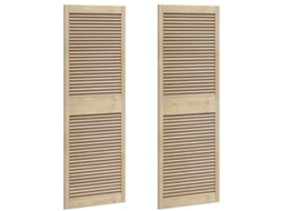 Conjunto 2 Porta De Armário Vidaxl Castanho Madeira De Pinho Maciça (170 X 2,1 X 59,5 Cm)