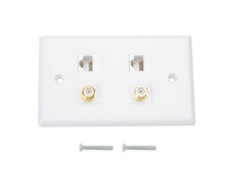 Laxiscreed Faceplate Estilo Americano Para Portas Duplas Cat6, Ideal Para Redes De Alta Velocidade
