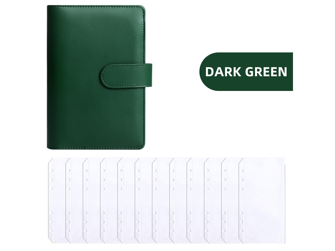 A6 Loose Leaf Macaron Pu Leather Notebook Cash Organizer Accounting Ledger Home Finance Zipper Pocket Money Saving