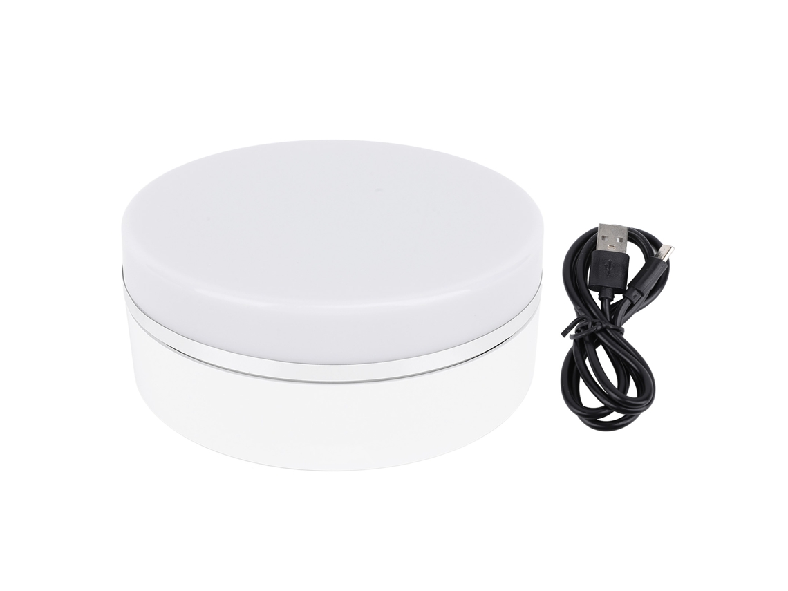 Suporte Giratório Elétrico 360 Graus 6,3 Polegadas Com Luz Led Para Fotografia E Streaming