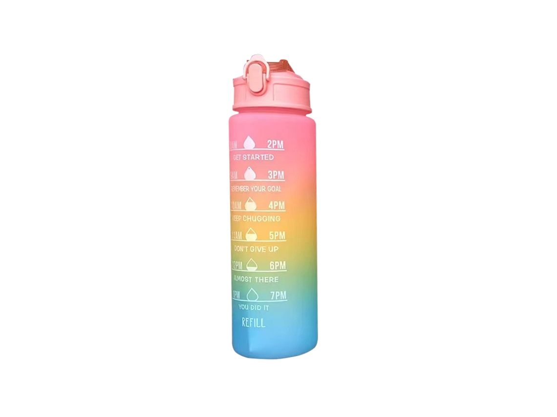 Garrafa Motivacional BPA-Free Com palhinha  (900ml)