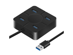 Hub Usb 3.0, Mini Hub Usb Com 4 Portas Usb 3.0 Para Macbook, Mac Pro, Mac Mini, Imac, Surface Pro, Xps, Pc, Pen Drive, Hdd Externo E Mais