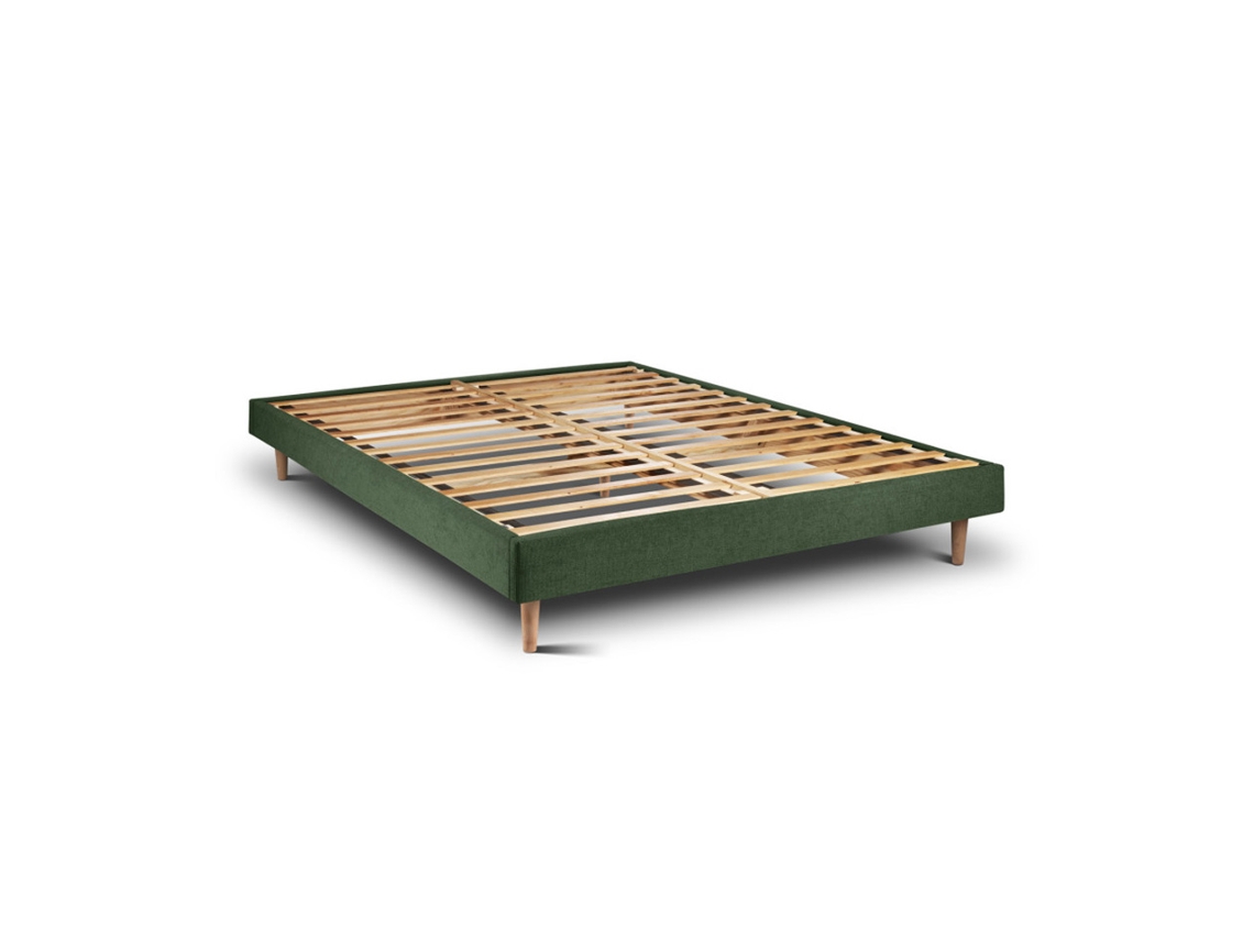 Estrutura De Cama Tribu  Forest Pés Cônicos 183 X 133 Cm Altura 30 Cm Indream