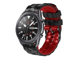 Lurelia Pulseira, Compatível Com Twatch Pro 3 Lite 22mm, De Silicone Estampa Futebol, Bicolor, Preta E Vermelha