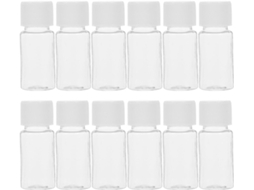 Embalagem Com 25 Frascos de Loção de 10ml, Recarregáveis E À Vazamentos, Garrafas Plásticas Pet.