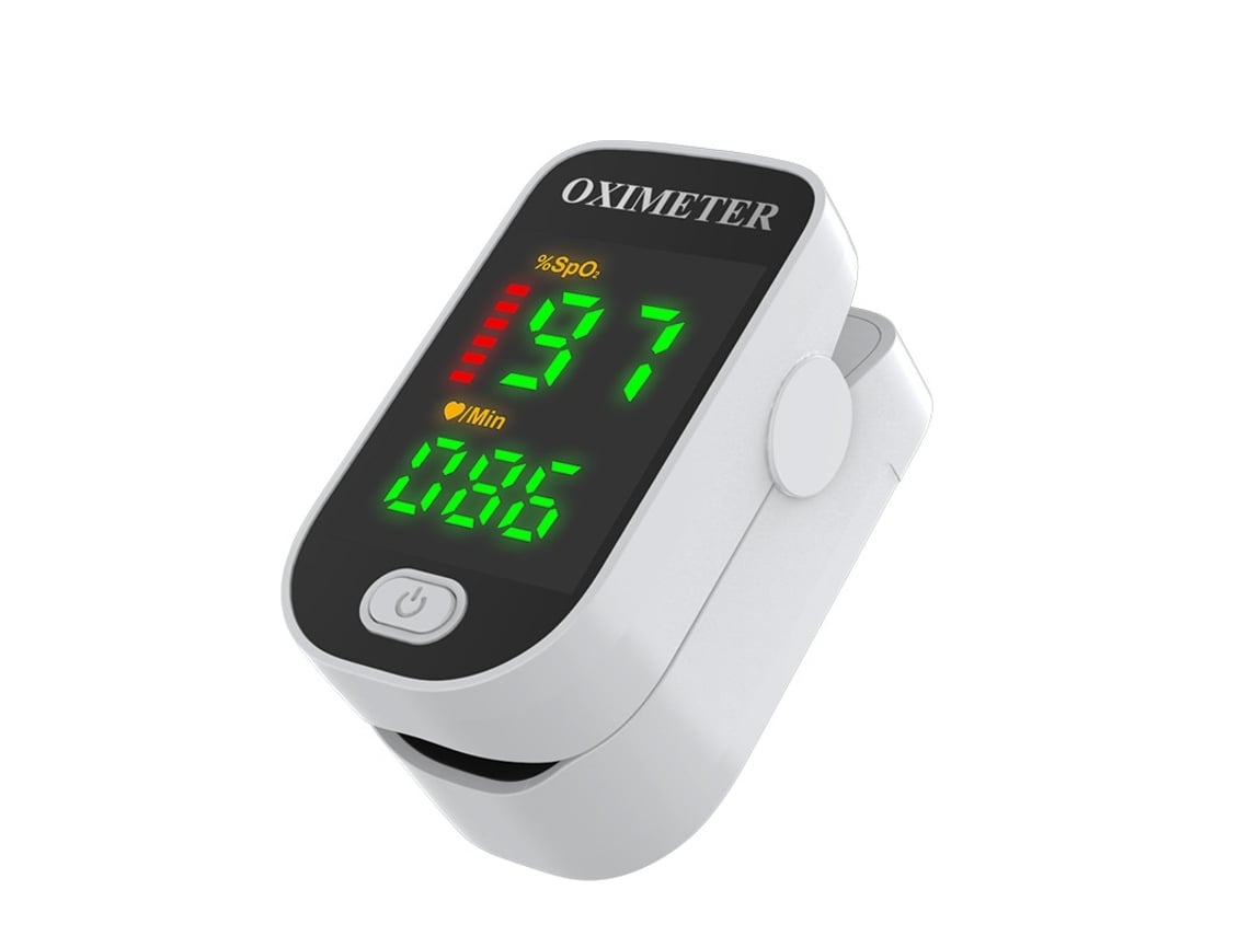 Oxímetro Monitor De Pulso Na Ponta Do Dedo Para Teste De Frequência Cardíaca E Teste De Pulso Lalamoli Branco