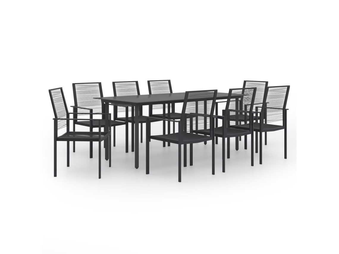 vidaXL 9 pcs conjunto de jantar para jardim