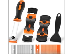 Raspador para Placa de Vitrocerâmica HENTEN HOME com 20 Lâminas para Limpeza de Placas Vitrocerâmicas Remoção de Cola 2pc Laranja
