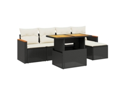Garden Sofa Set, Garden Sofa Sets Vidaxl Preto Rattan / Vime (n/a)