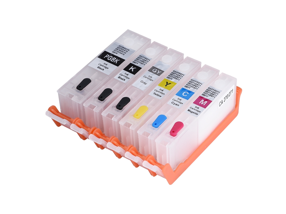 Cartucho LAXISCREED Canon 270 271 Recarregável 6 Cores