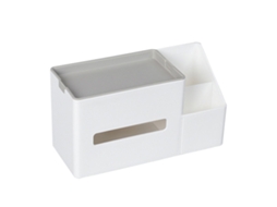Caixa de Papel Higiênico Multifuncional de Mesa S/MARCA com Suporte para Canetas Branco
