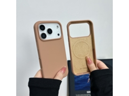 Capa Para Iphone 17 Pro Na Cor Deserto, Com Proteção Magnética Líquida E Botões De Cobertura Total.