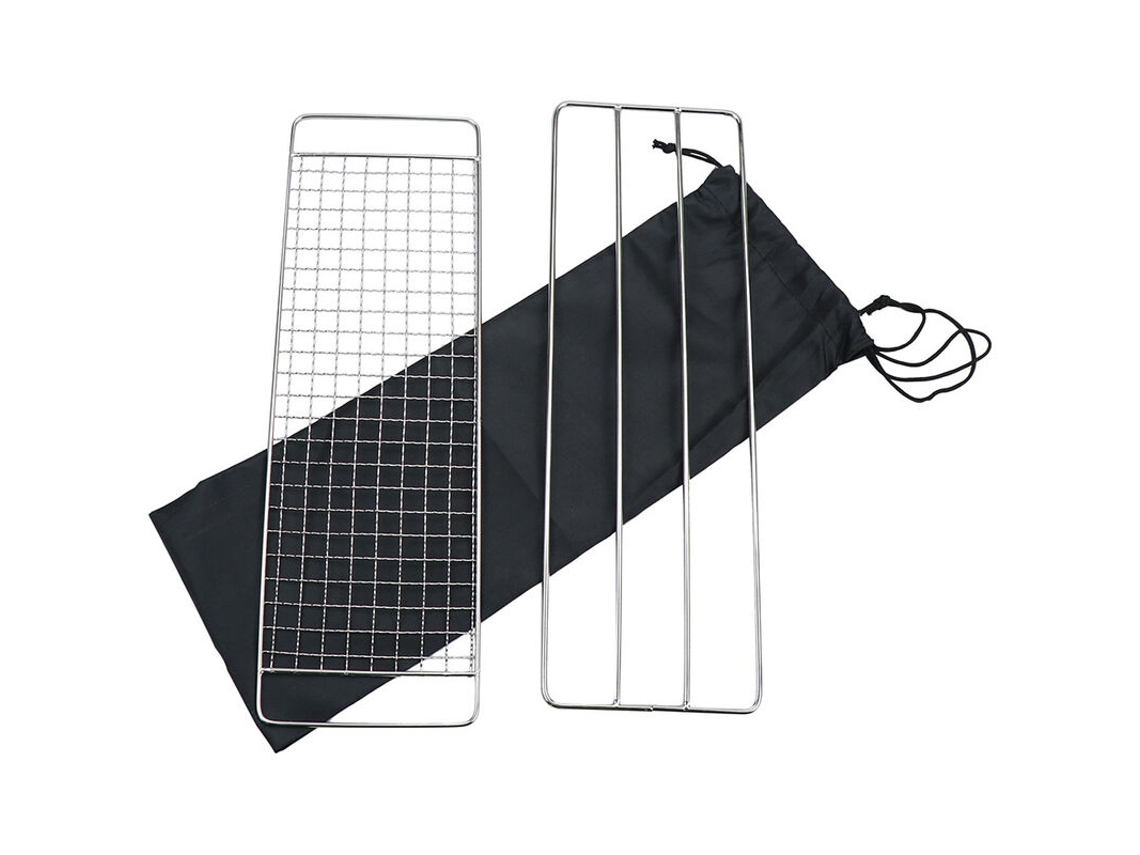 Grelha De Aço Inoxidável Para Churrasco, Churrasqueira Portátil Para Uso Externo, Utensílio Para Churrasco Em Camping