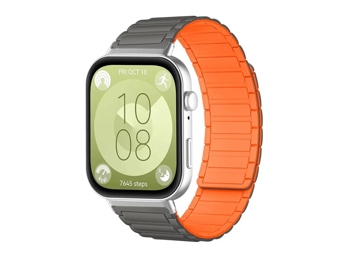 Bracelete azul e branco para Huawei Watch Fit 4 em silicone com fecho magnético XIAOMOYU