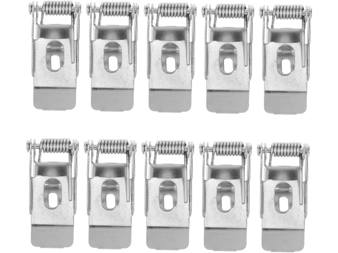 Conjunto De 10 Clipes De Fixação Com Mola Para Spots Embutidos, Compatível Com Painéis De Led E Acessórios.