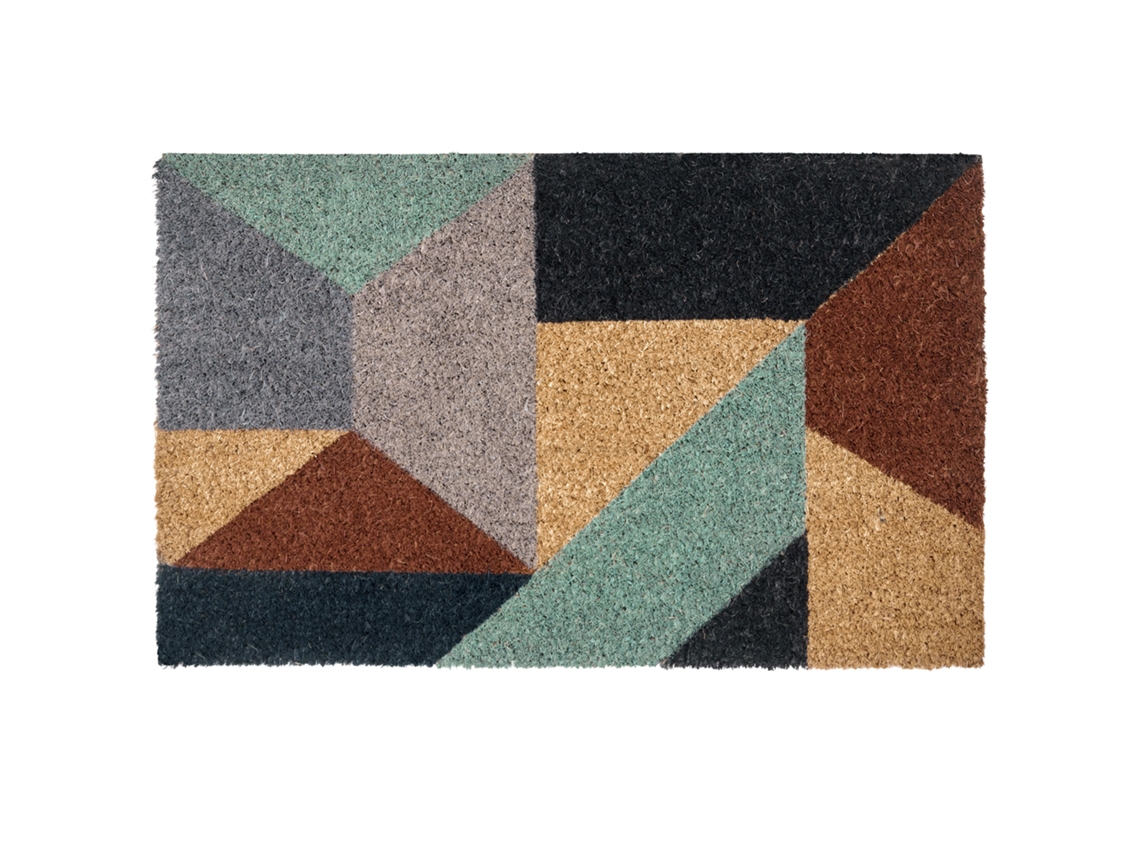 Felpudo Beliani Kipmik De Fibra De Coco Multicolor 45x75