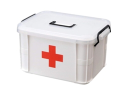 Caixa De Medicamentos Portátil Com Trava, Feita De Plástico, Para Primeiros Socorros, Com Várias Camadas, Branca