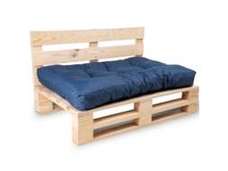 Encosto Almofada Para Paletes Poliéster Bananair 120 X 80 X 15 Cm Azul