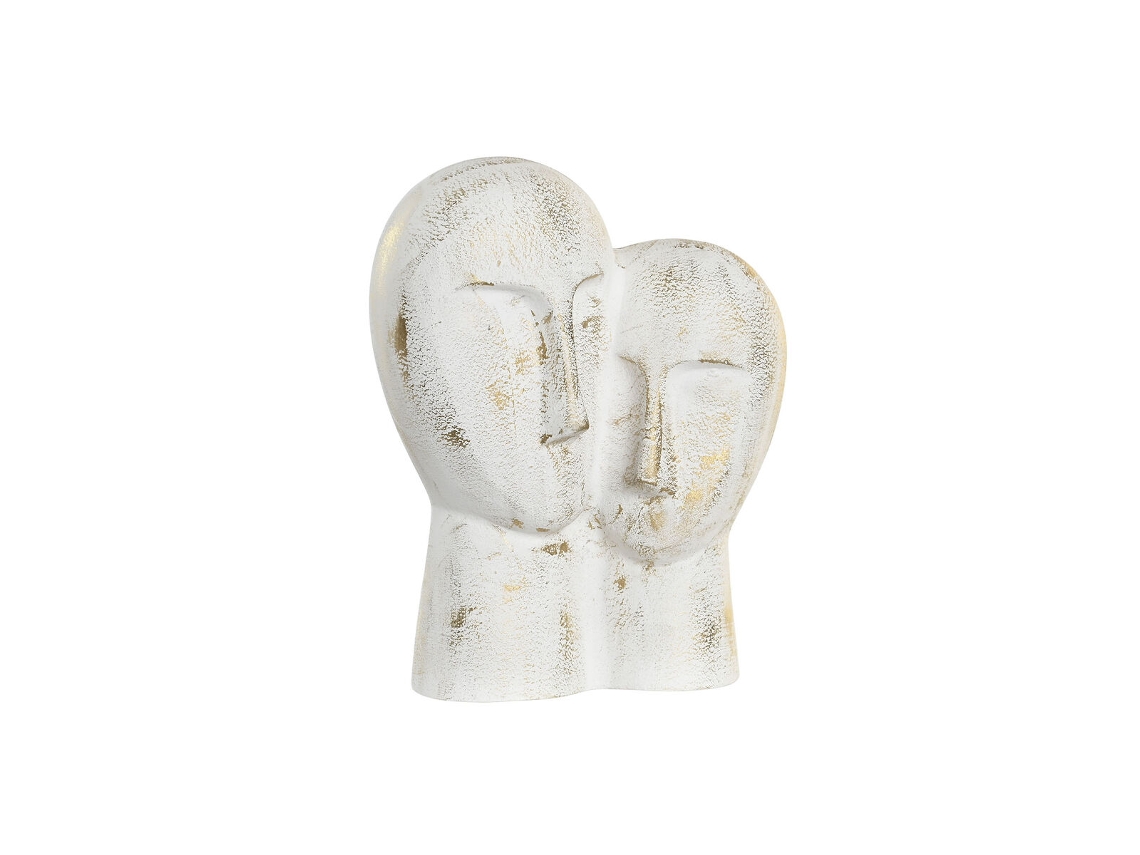 Figura Decorativa DKD HOME DECOR 23 x 10 x 30 cm Face Dourado