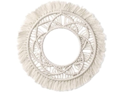Espelhos Decorativos Circulares De Macramê, Arte De Parede Boho Tecida À Mão Com Franjas De Borlas Que Valorizam Qualquer Ambiente, Ideal Para Apartam