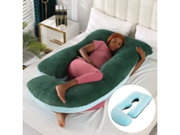 Almofada para Grávidas, Almofada de Amamentação, Alivia as Dores da Gravidez, Item Essencial para Gestantes SPQMENT (65x90x175cm azul esverdeado)