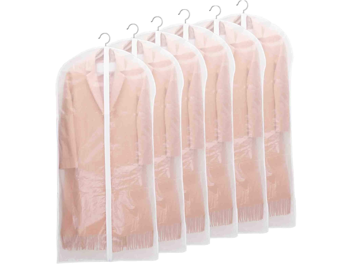 Conjunto De 6 Capas De Guarda-roupa Antiderrapante Com Zíper
